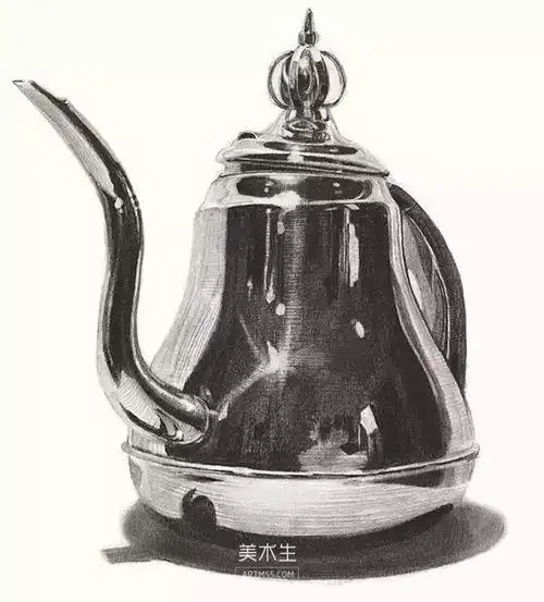 素描| 史上最全素描静物不锈钢器皿解析版 ——————美术高考培训