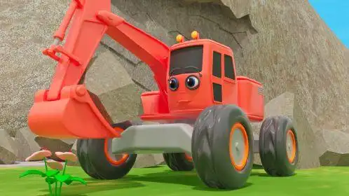 《玩具》玩乐三分钟 儿童动画:挖掘机来清理散落的石头!