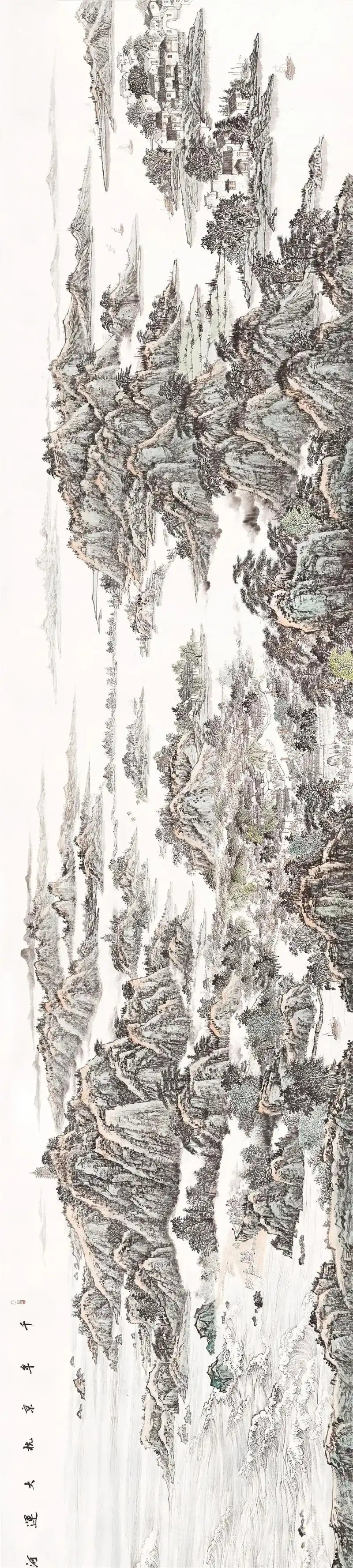 泼墨挥毫 衡水艺术家联手创作山水巨制《画说京杭大运河》百米长卷