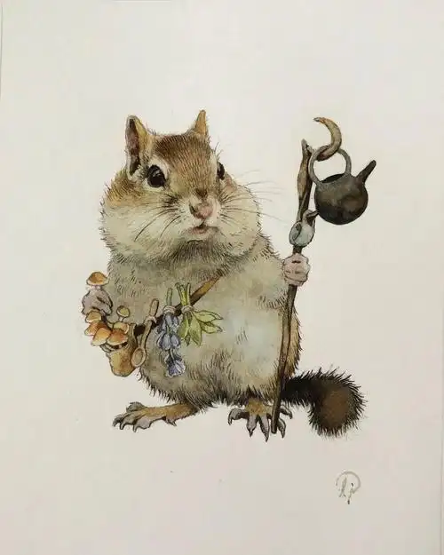 童话故事里的动物手绘,温暖又可爱,很适合休息的时候看