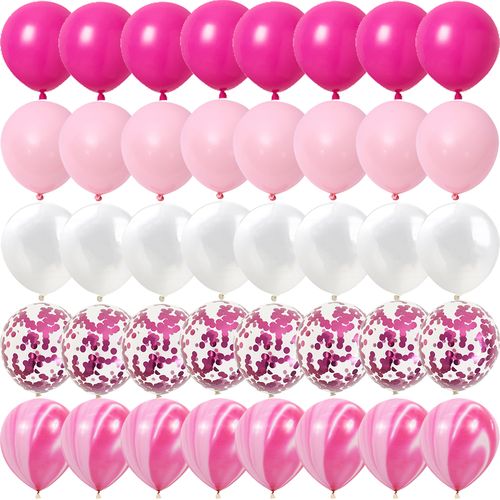 rose pink metal latex confetti confetti balloons wedding dec