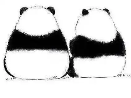 卡通gif熊猫gif背影gif黑白色gif