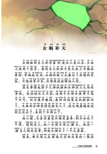 盘古开天辟地 女娲造人 女娲补天 羿射九日 嫦娥奔月 神农尝百草 精卫