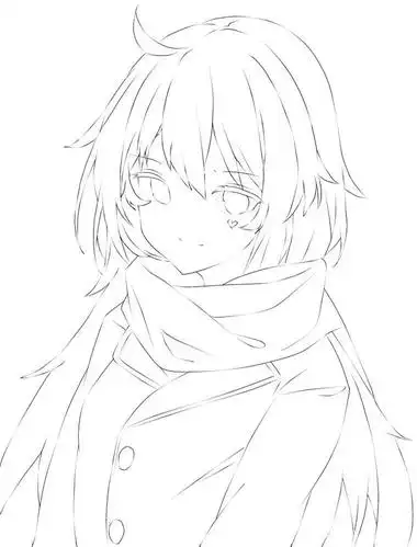 二次元手绘线稿 有喜欢手绘的吗