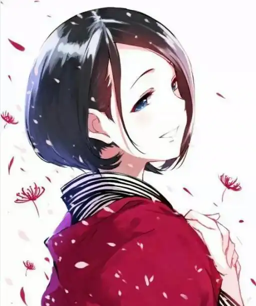 二次元动漫美女的回眸一笑图片分享