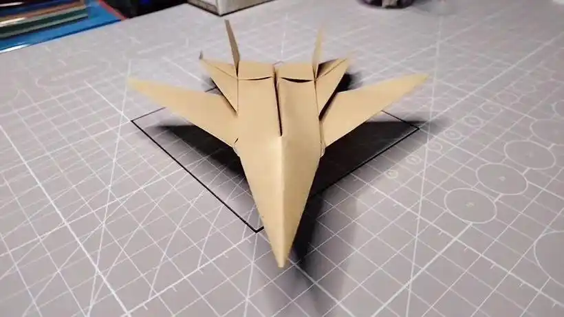 一张a4纸完成的超逼真苏-35战斗机 折纸飞机 折纸 手工制作