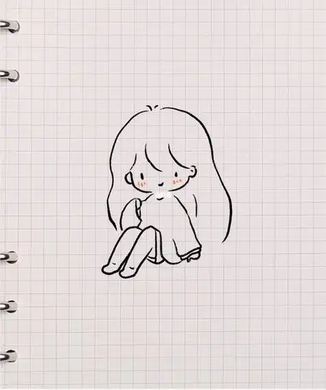 strong>简笔画超可爱简笔画 /strong>女孩头像手帐素材插画