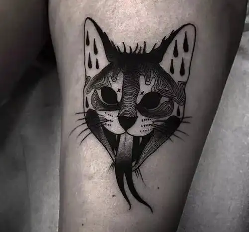 纹身师andrewwilson暗黑oldschool暗黑风黑灰纹身