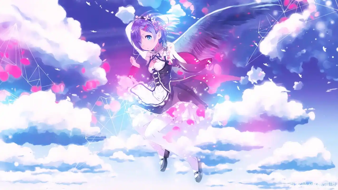 精品插画分享,《re零》女仆雷姆化身电脑壁纸,可爱迷人,萌萌哒