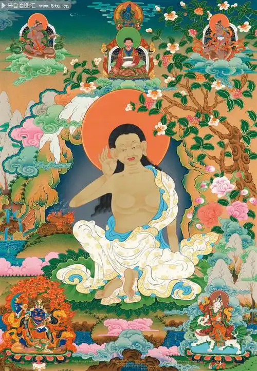 米拉日巴尊者唐卡图片素材