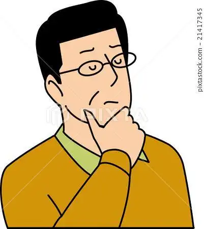 手托下巴男生简笔画