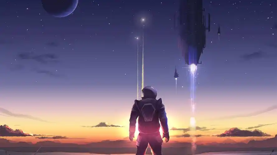 壁纸 艺术图片,宇航员,火箭,行星