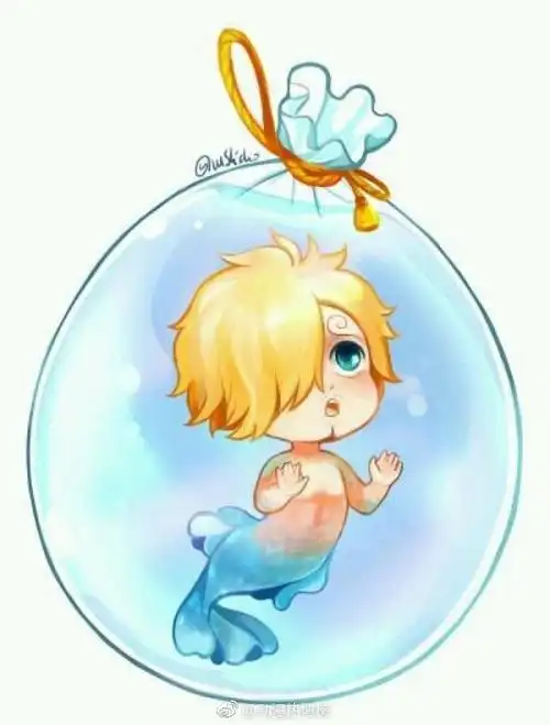 六大男神化身美人鱼,明哥和罗帅气依旧,路飞萌到炸裂