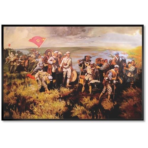 w240红军过草地革命战争油画展厅会议厅壁画客厅办公室墙画挂画