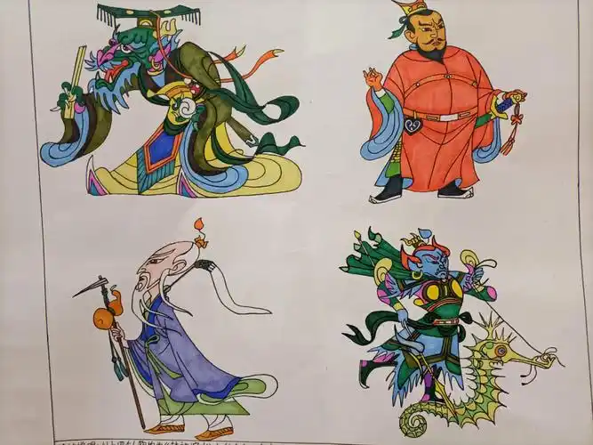以上四个人物均为临摹《封神演义》中的角色.