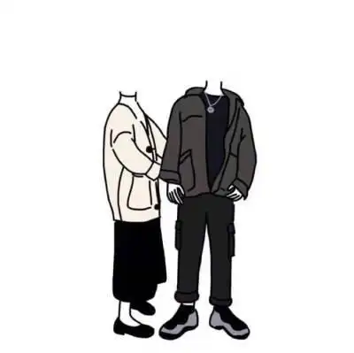 分享几组超好看的情侣抠图素材 @动漫情侣头像