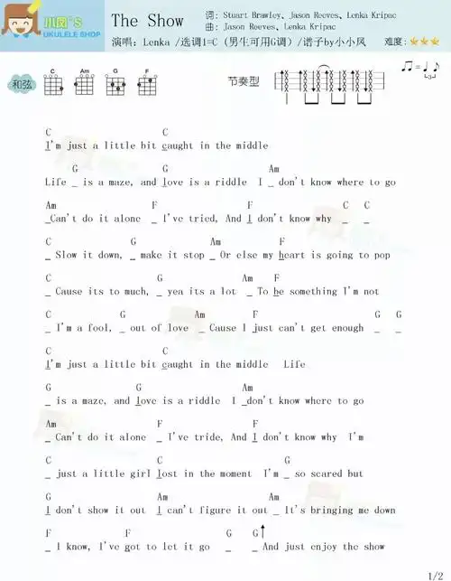 the show尤克里里谱-1