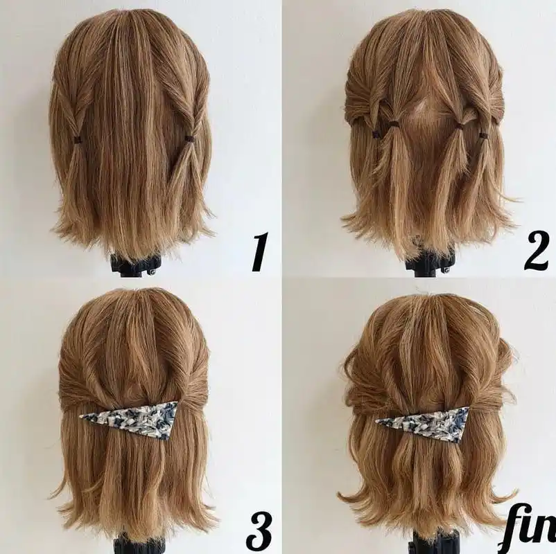 图解教程中长发最好看的扎发造型