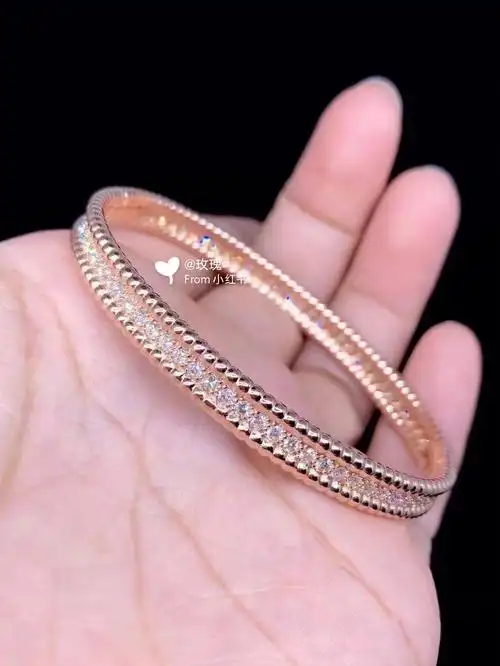 梵克雅宝vacperlee系列滚珠满钻手镯