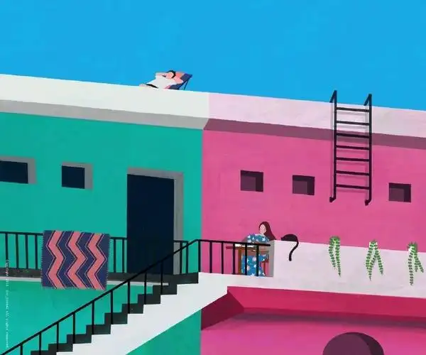 很有意境的一组插画作品,很喜欢韩国插画师 558503(ins:for