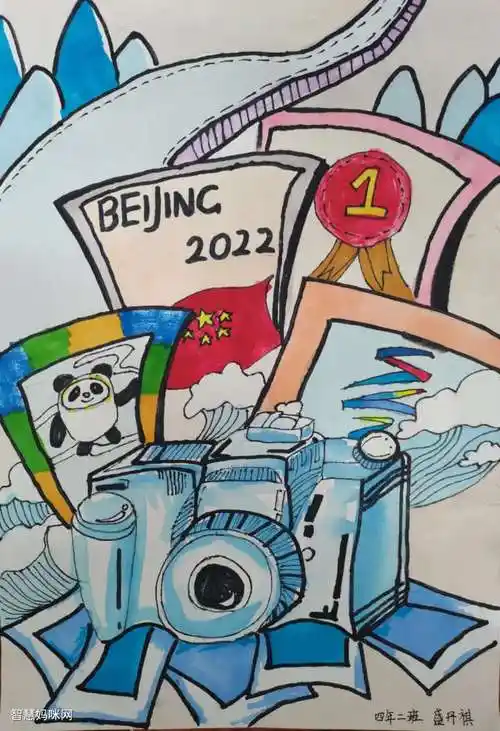 冰雪冬奥儿童绘画优秀作品-图3