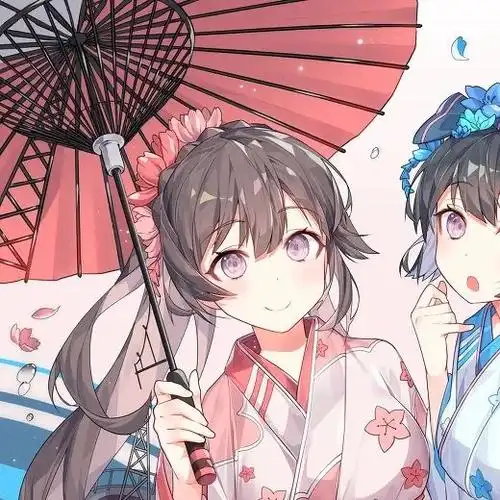 云端杂货铺|打伞少女头像合集 (最后两张是闺蜜头像哦)