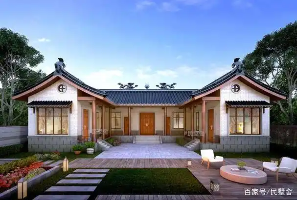 阿姨家一层中式三合院挺适合养老,主体造价仅花了15万