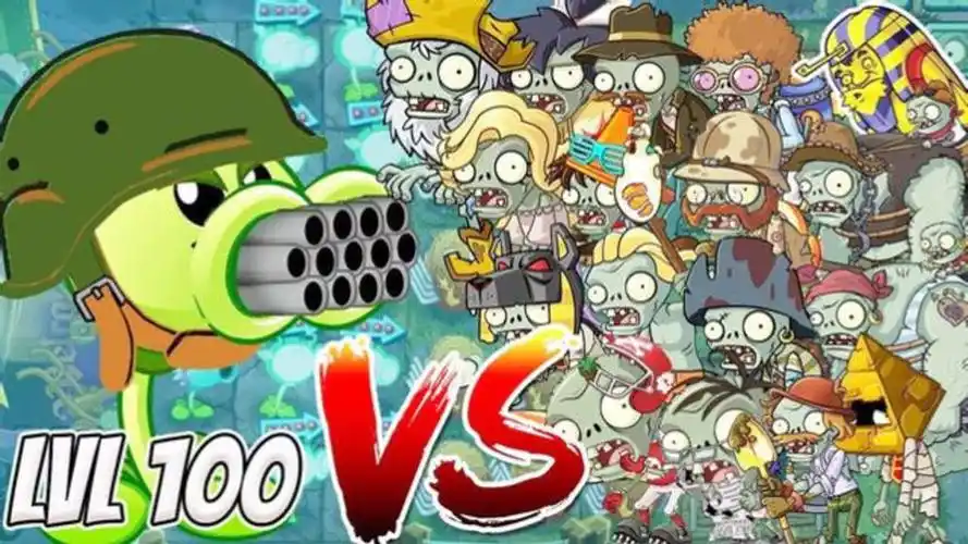 植物大战僵尸-100级高速加特林豌豆