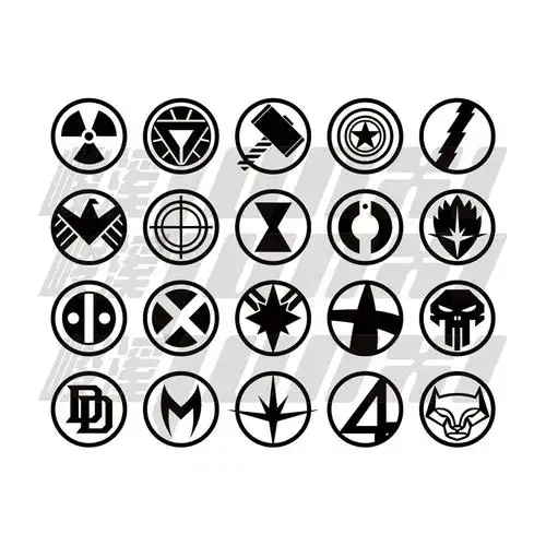 漫威复仇者联盟英雄人物标志电脑机箱贴纸摩托电动车汽车装饰贴