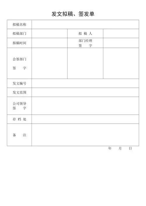 发文拟稿签发单(文件签发单)(最新整理)