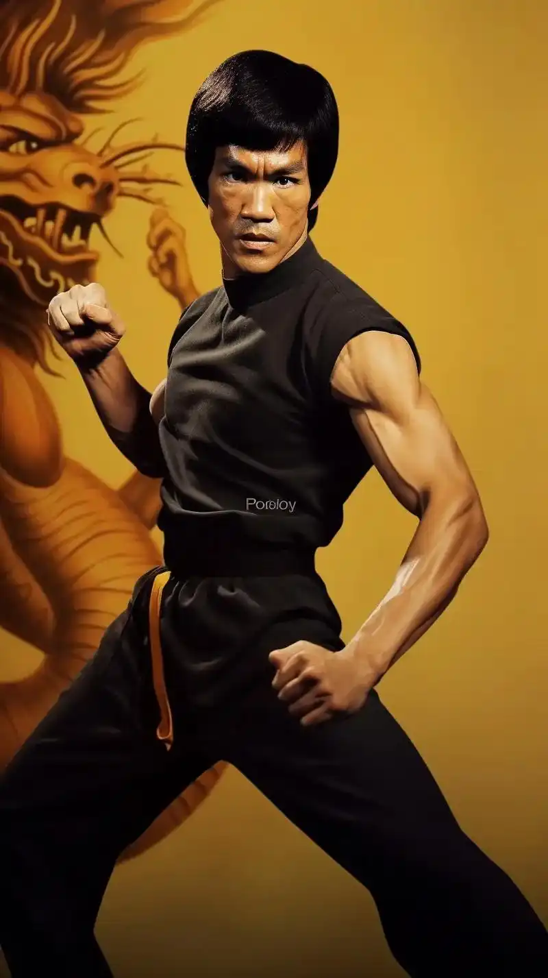 武术巨星李小龙,截拳道的创始人,速度与力量的完美结合