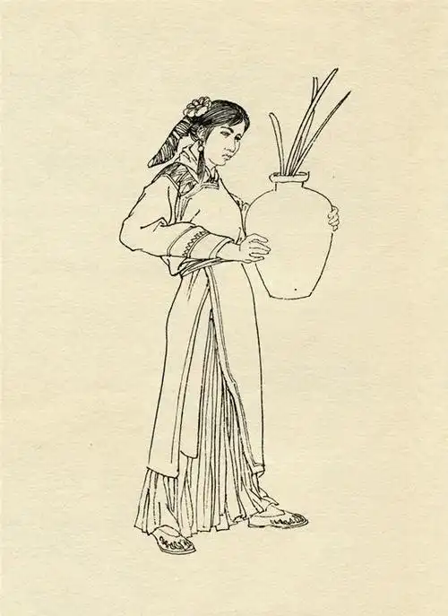 「美术素材」线描各民族人物造型