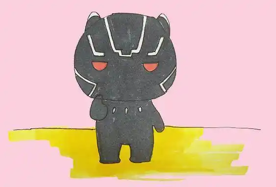 黑豹简笔画复仇者联盟黑豹简笔画