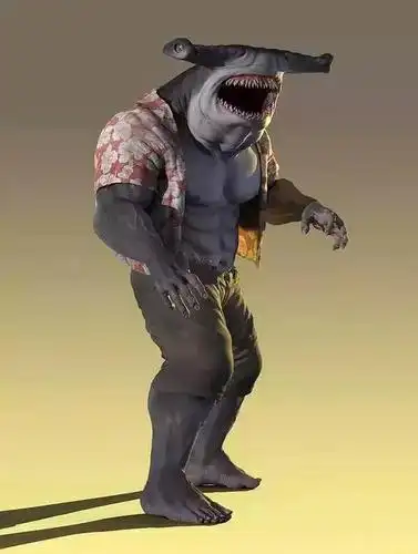 dc电影自杀小队原画曝光嗜血反派鲨人现身