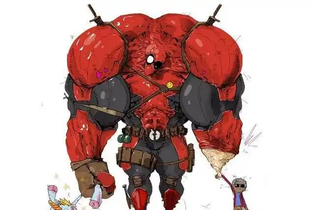 本来就很壮的灭霸,变成绿巨人的肌肉怪画风应该是最和谐的一个,可是在