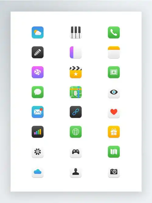 移动应用程序app图标集