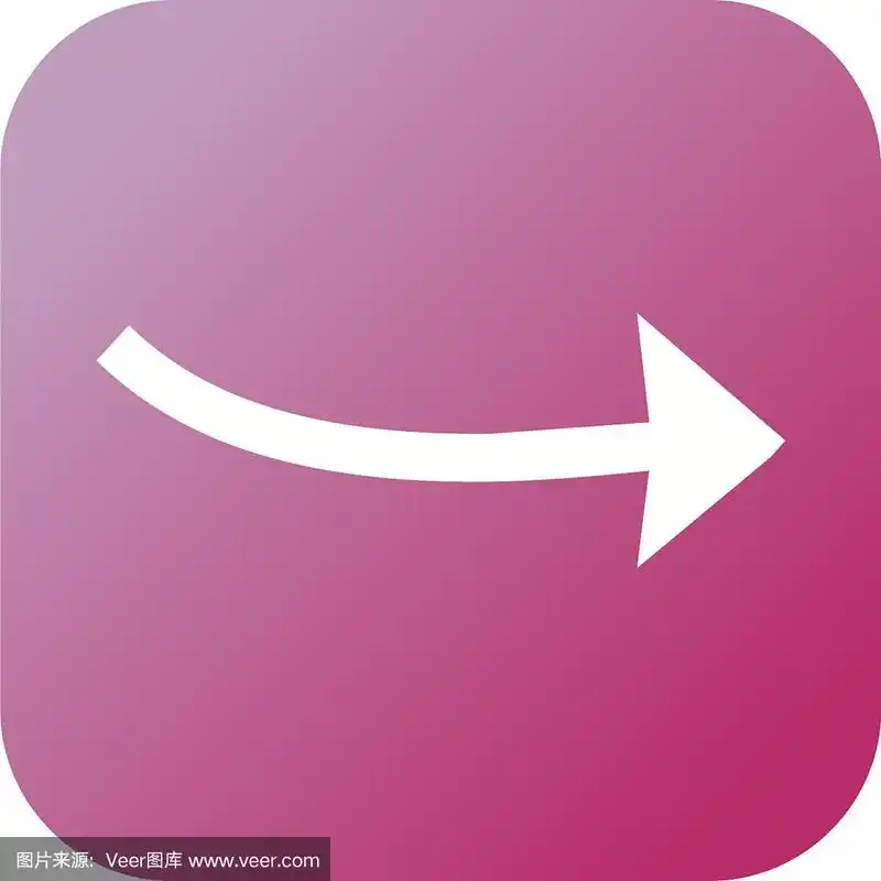 美丽的箭头指向右字形图标