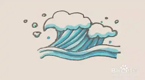 怎么画海浪