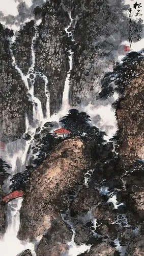 气势豪壮当代山水画名家雷正民国画作品欣赏