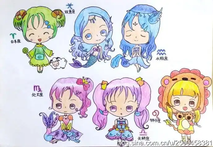 十二星座动漫人物怎么画教程12星座动漫人物怎么画