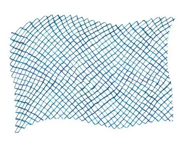 蓝色手绘渔网矢量图片