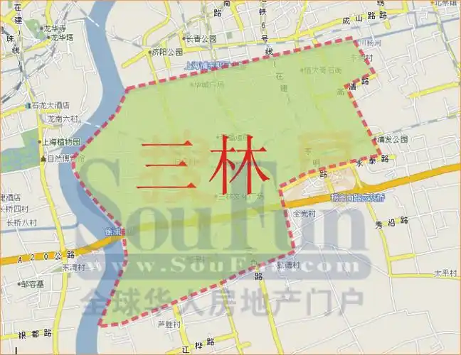 浦东区三林商圈示意图 上海二手房租房-搜房网