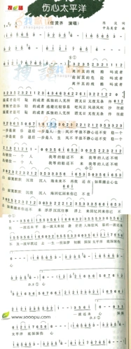 伤心太平洋_伤心太平洋简谱_伤心太平洋吉他谱_钢琴谱-查字典简谱网