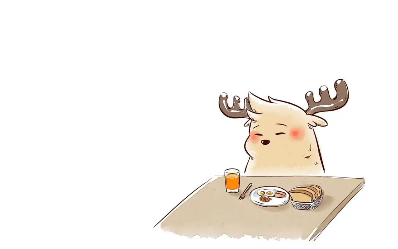 萌萌的鹿小漫可爱原创手绘卡通精美桌面壁纸第一辑