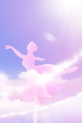 渐变唯美浪漫梦幻舞蹈跳舞女生创意简约宣传海报背景舞蹈背景