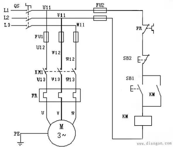 电机自锁接线图
