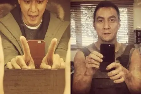 【图】吴彦祖拿手机对着镜子自拍引关注 帮女儿扎麻花辫获赞