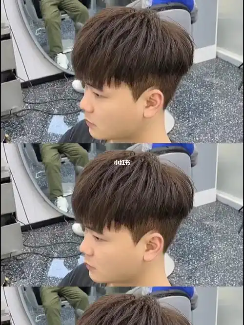 适合圆脸方脸的男生烫发