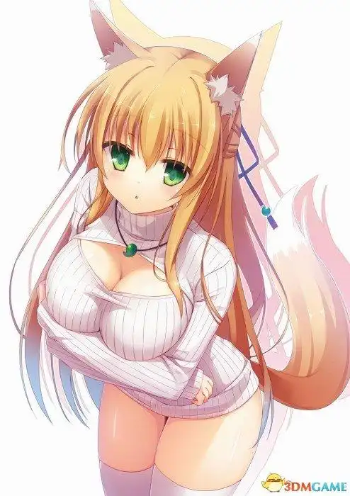 二次元巨乳少女穿上胸前开口毛衣后 让人大饱眼福