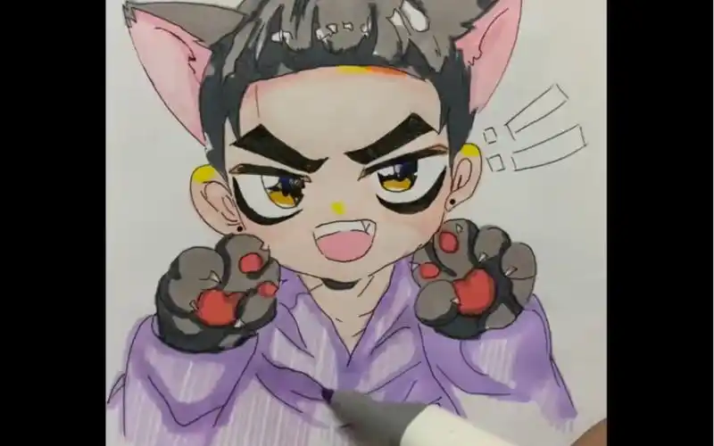 绘画q版刺客伍六七之阿柒